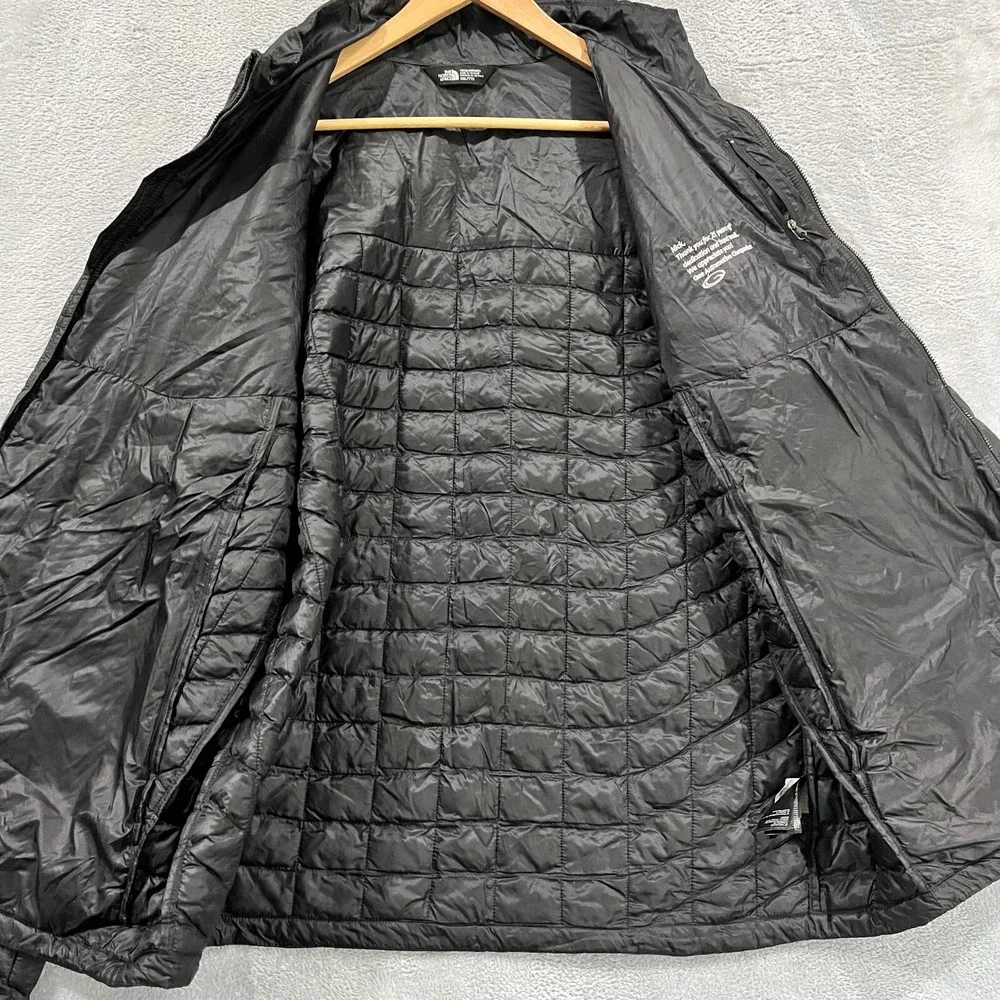 The North Face‎ ThermoBall Puffer Jacket Mens XXL Black Lightweight Quilted